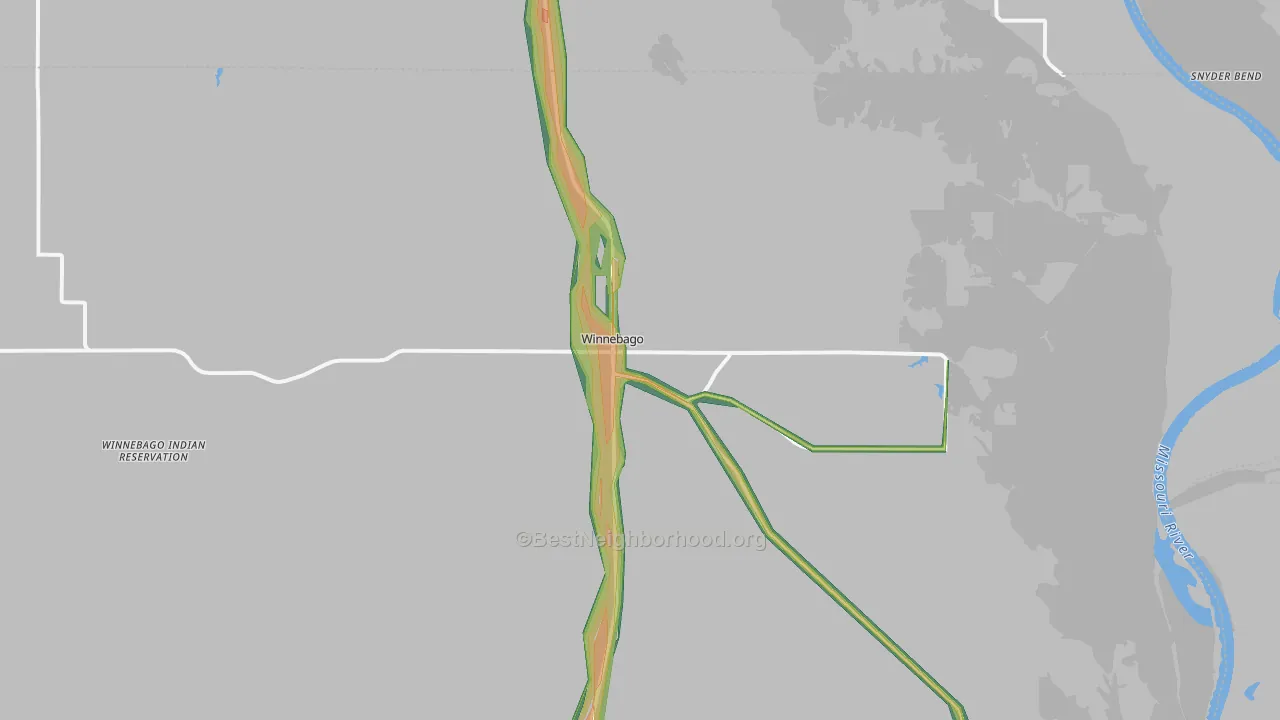 68071, NE Map of Noise Levels in 68071