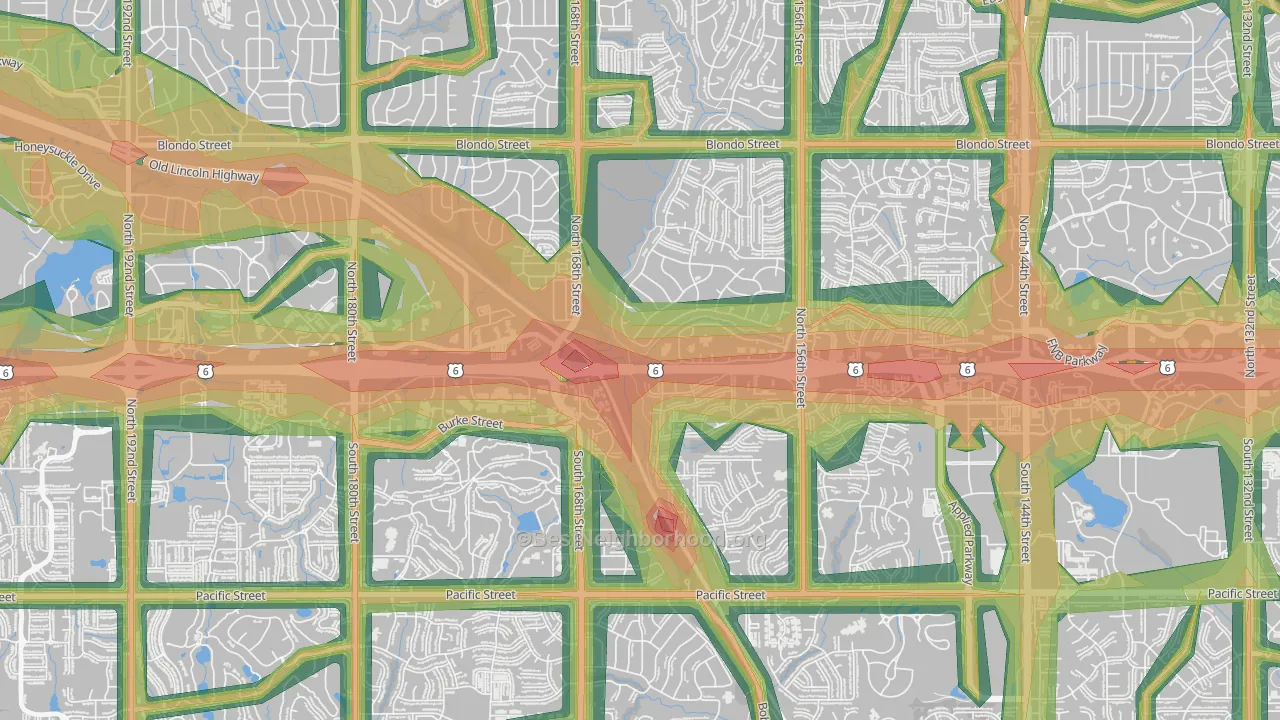 68118, NE Map of Noise Levels in 68118