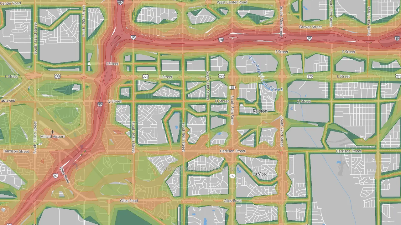 68127, NE Map of Noise Levels in 68127