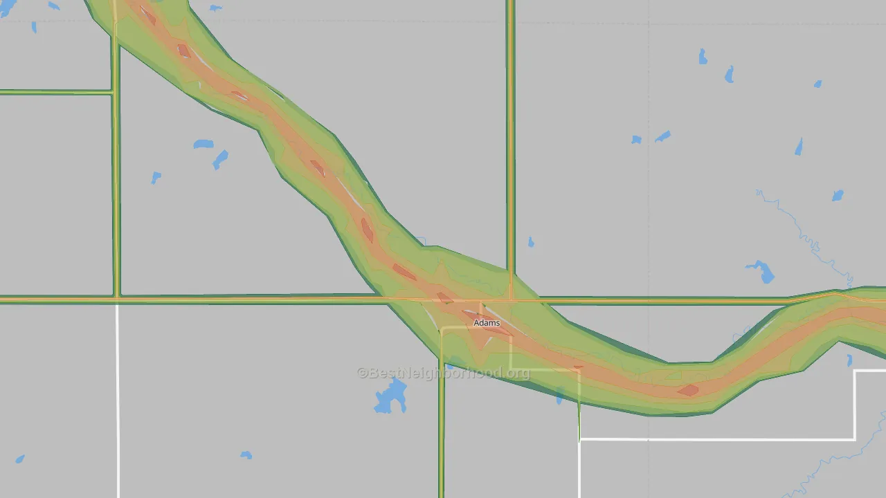 68301, NE Map of Noise Levels in 68301