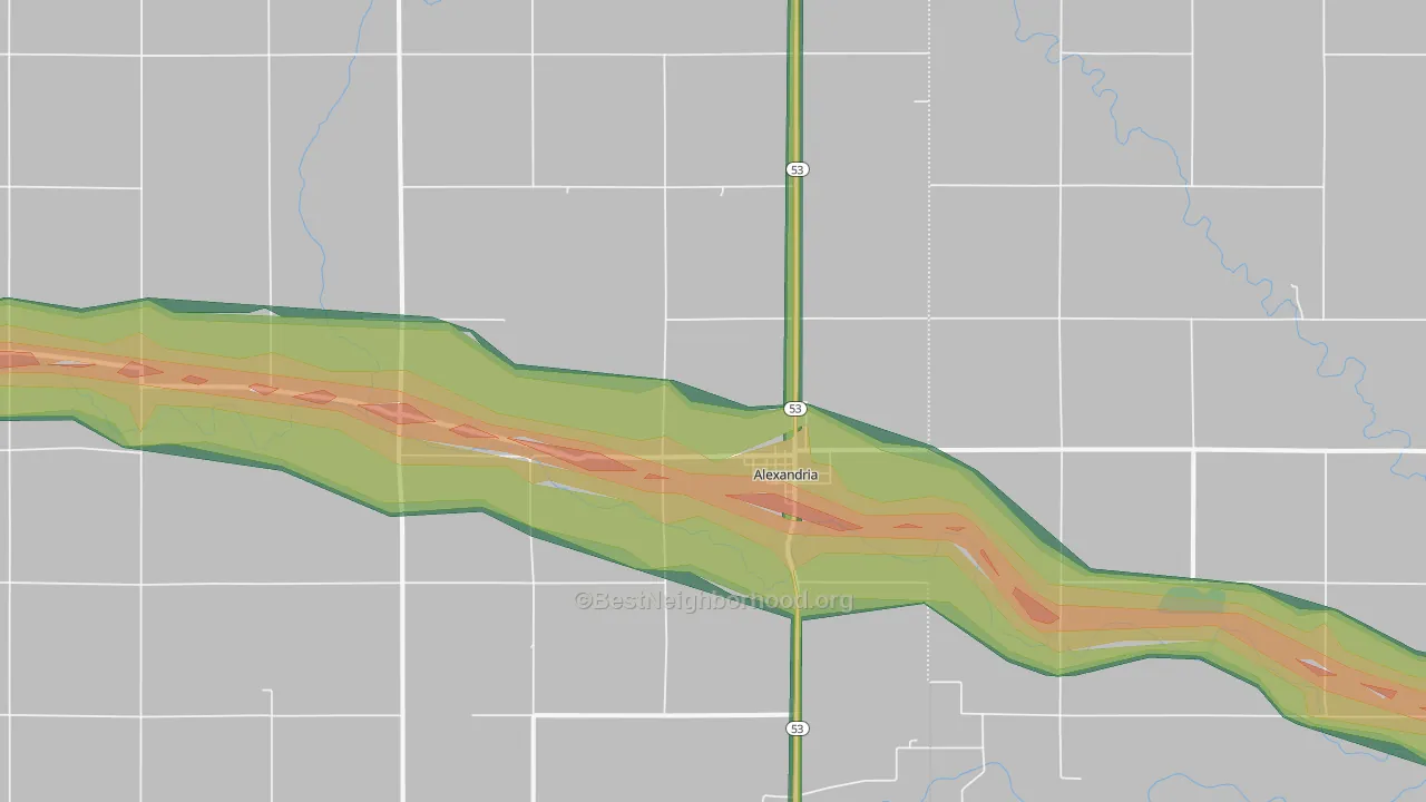 68303, NE Map of Noise Levels in 68303
