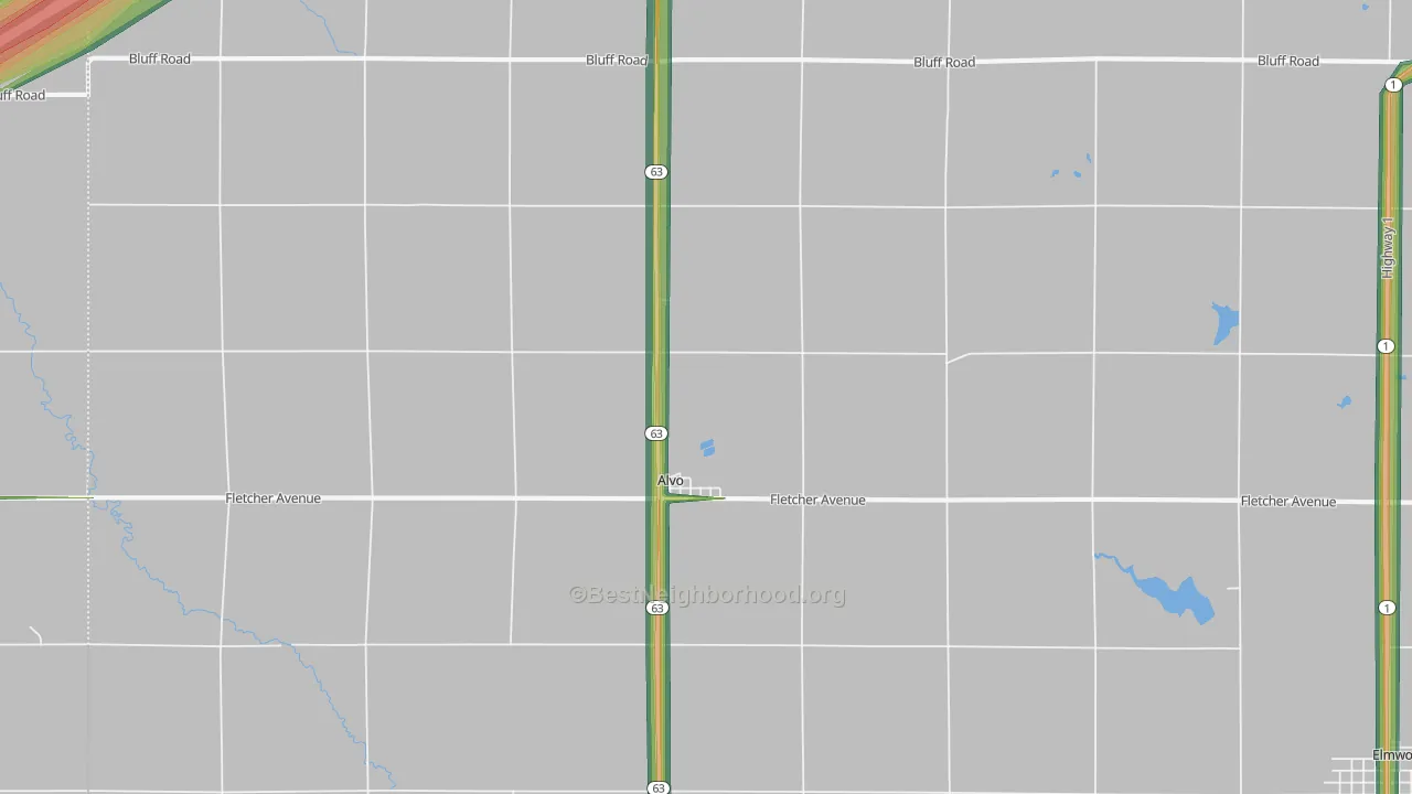 68304, NE Map of Noise Levels in 68304