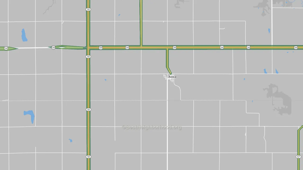 68307, NE Map of Noise Levels in 68307
