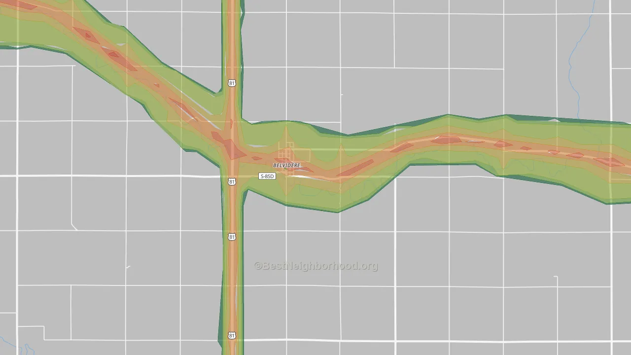68315, NE Map of Noise Levels in 68315