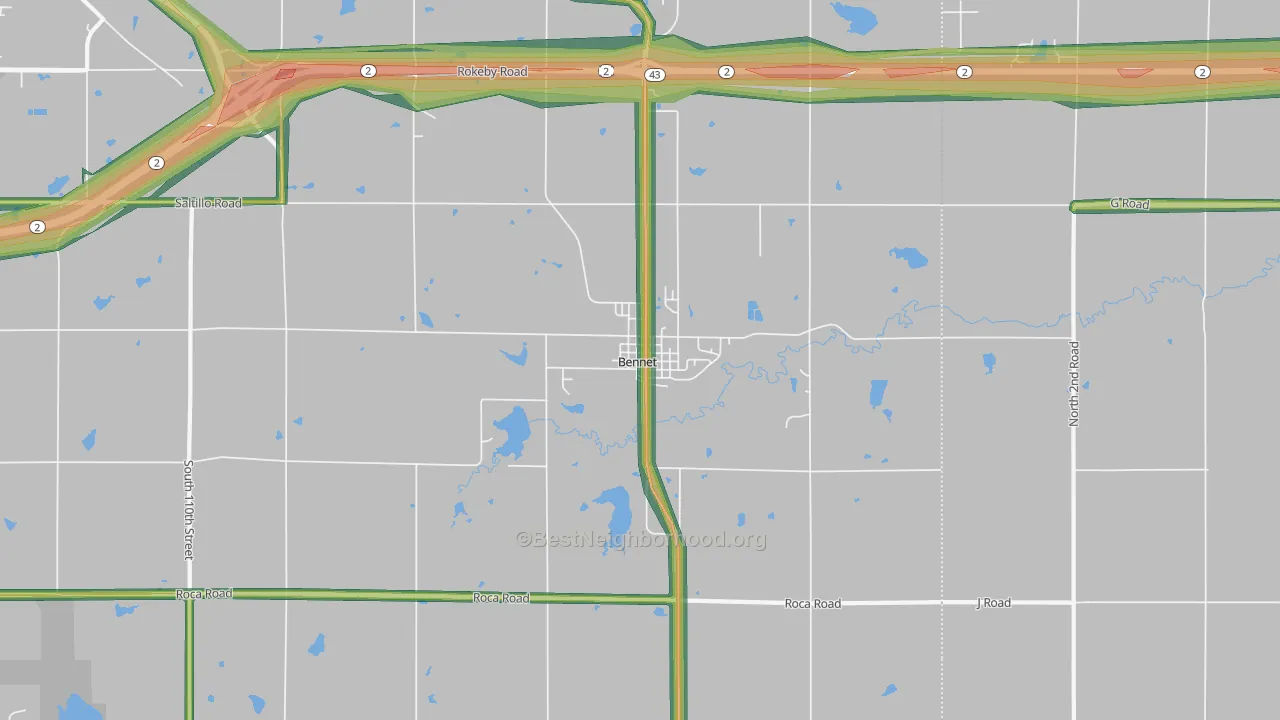68317, NE Map of Noise Levels in 68317