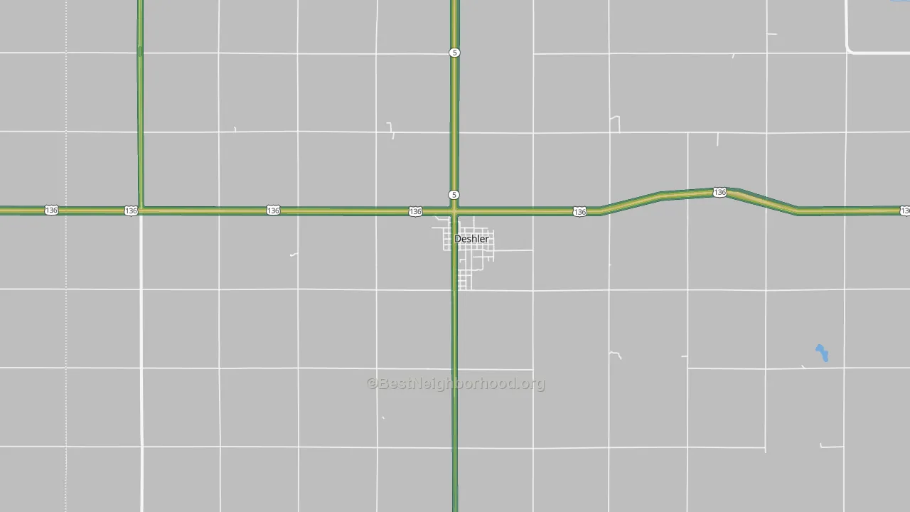 68340, NE Map of Noise Levels in 68340
