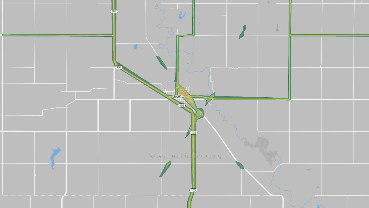 68341, NE Map of Noise Levels in 68341