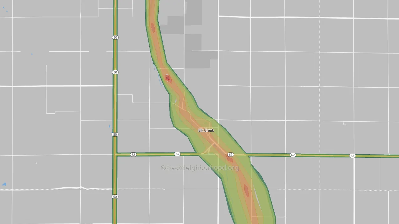 68348, NE Map of Noise Levels in 68348
