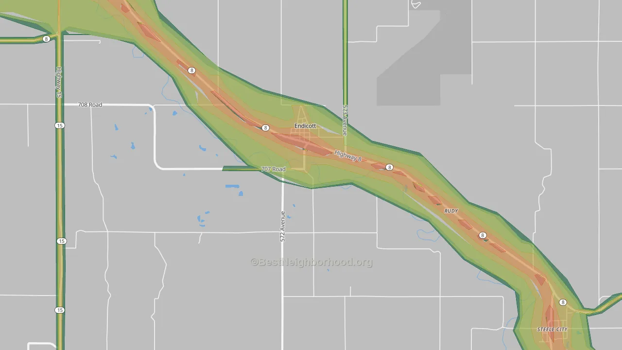 68350, NE Map of Noise Levels in 68350
