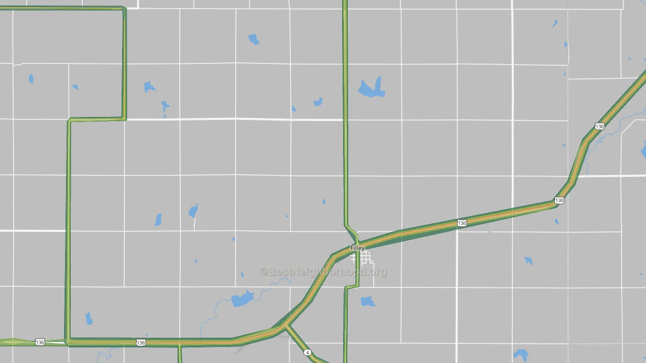 68357, NE Map of Noise Levels in 68357