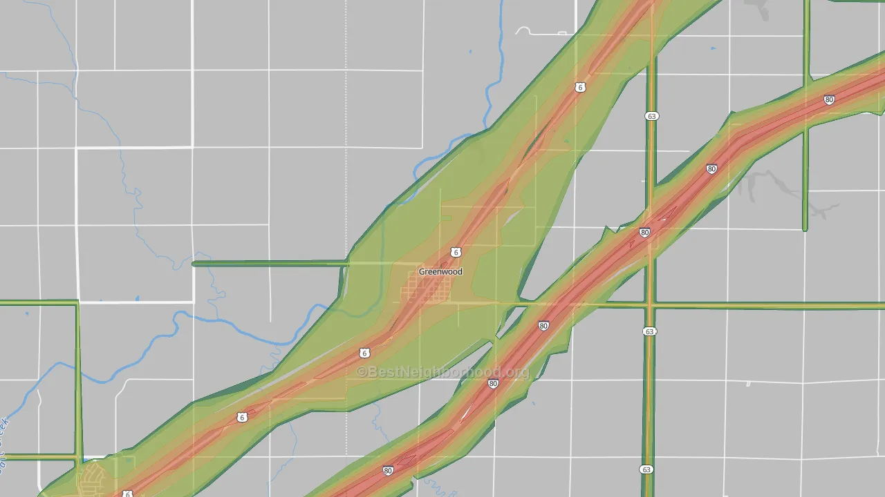 68366, NE Map of Noise Levels in 68366