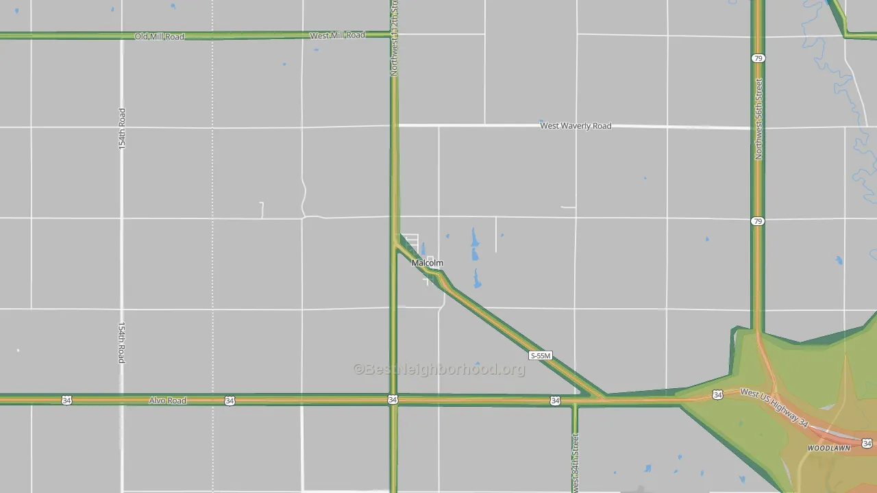 68402, NE Map of Noise Levels in 68402