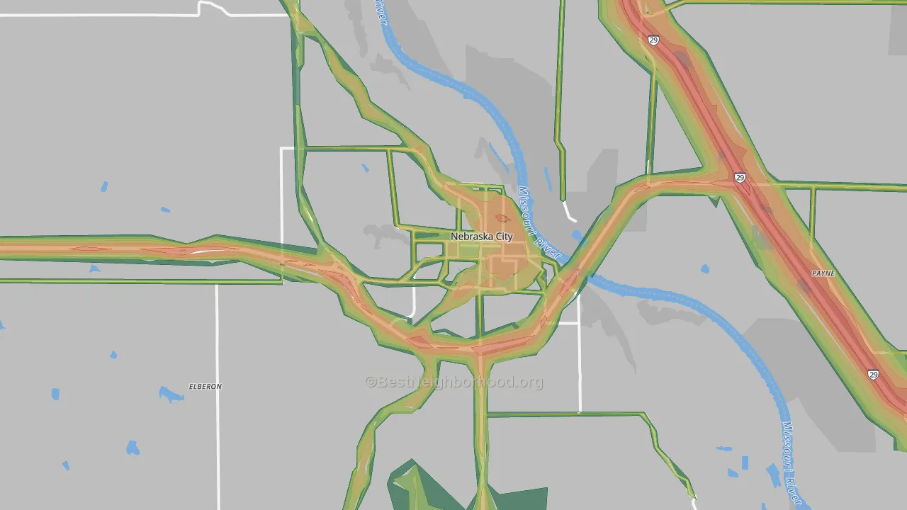 68410, NE Map of Noise Levels in 68410