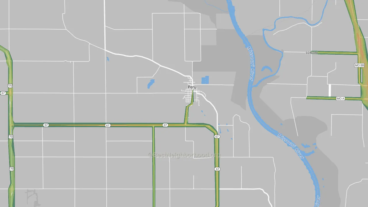68421, NE Map of Noise Levels in 68421