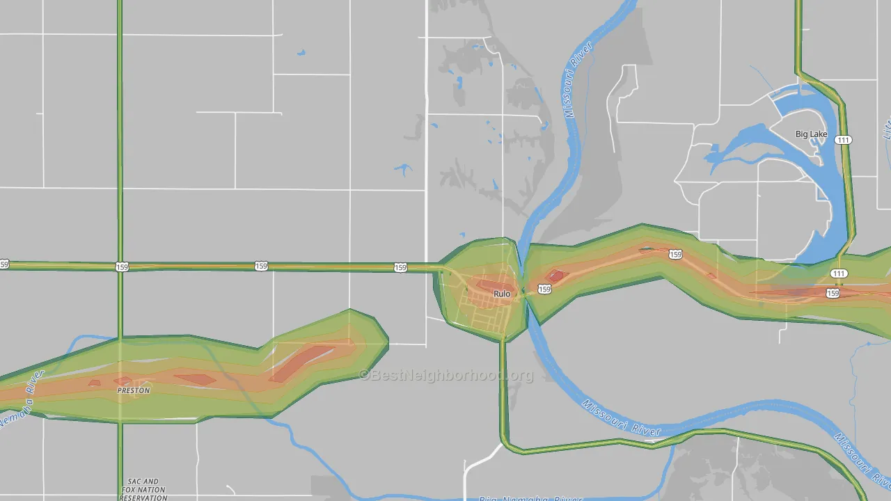 68431, NE Map of Noise Levels in 68431