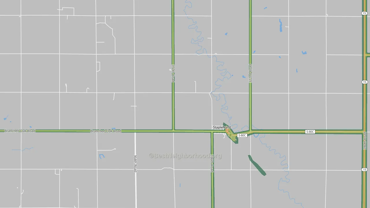 68439, NE Map of Noise Levels in 68439