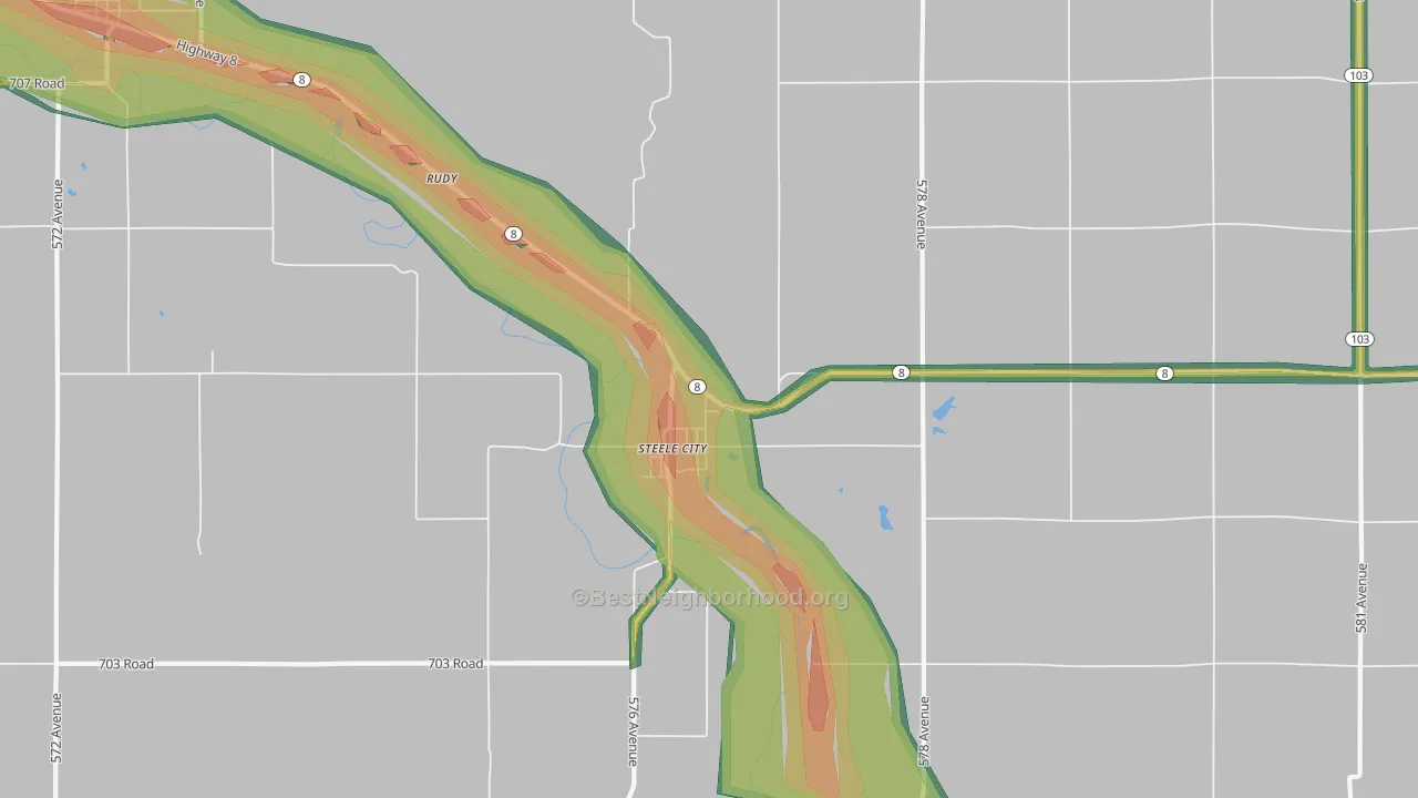 68440, NE Map of Noise Levels in 68440