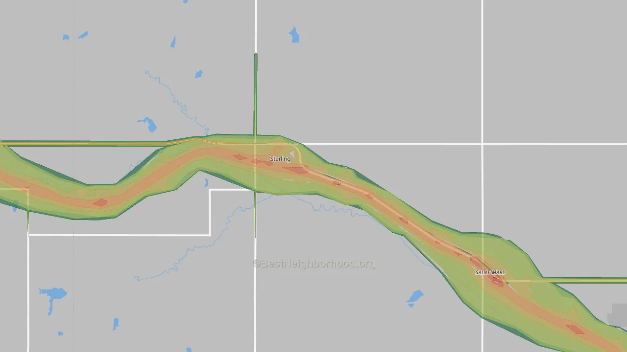 68443, NE Map of Noise Levels in 68443