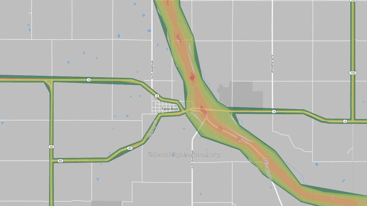68447, NE Map of Noise Levels in 68447