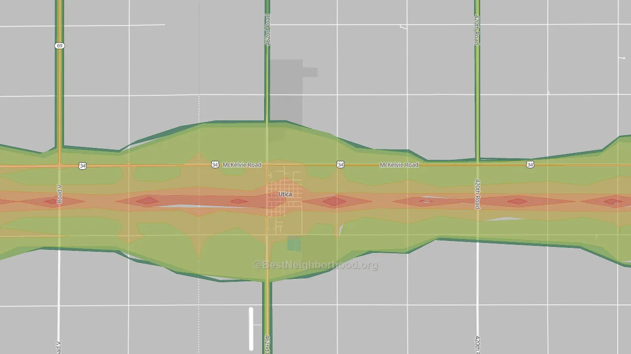 68456, NE Map of Noise Levels in 68456