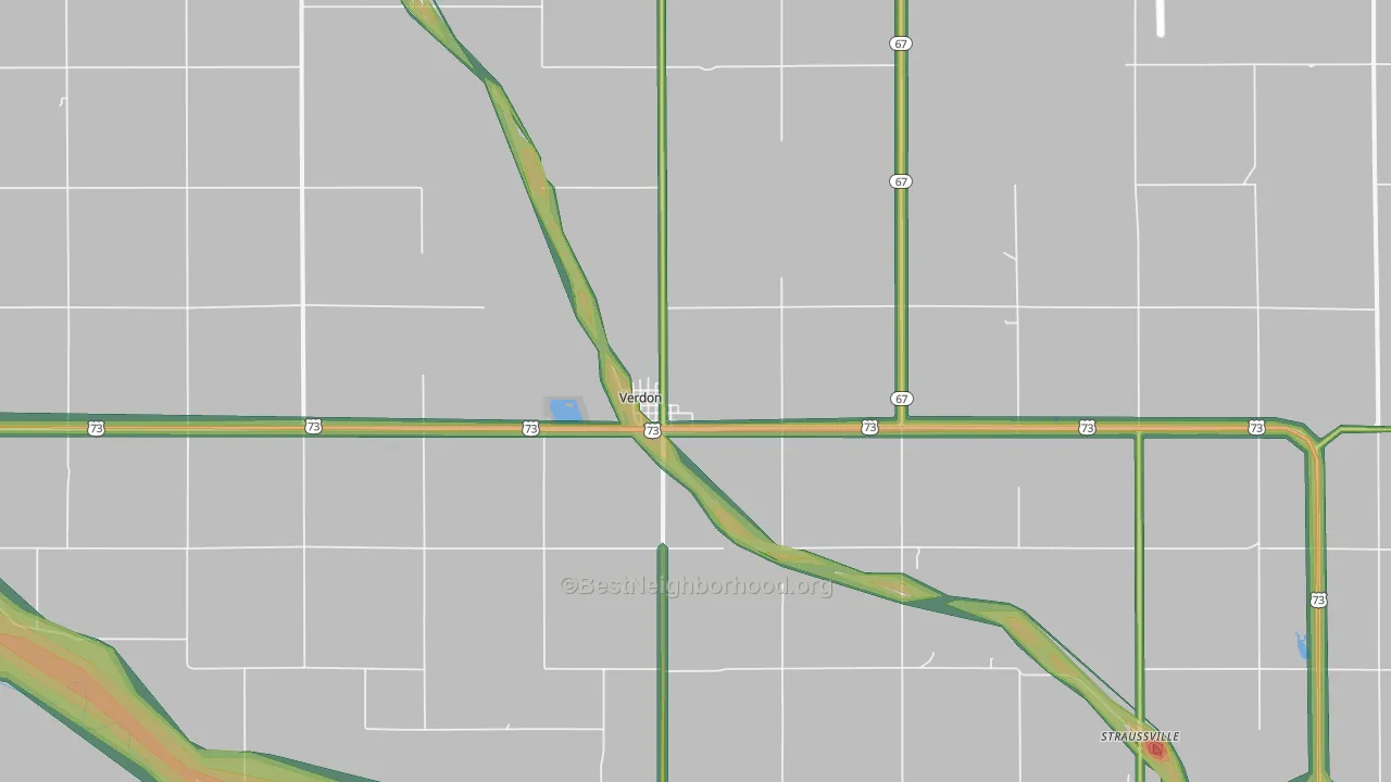 68457, NE Map of Noise Levels in 68457