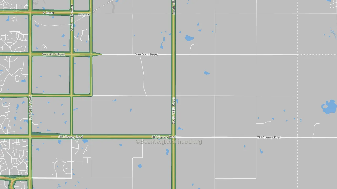68461, NE Map of Noise Levels in 68461