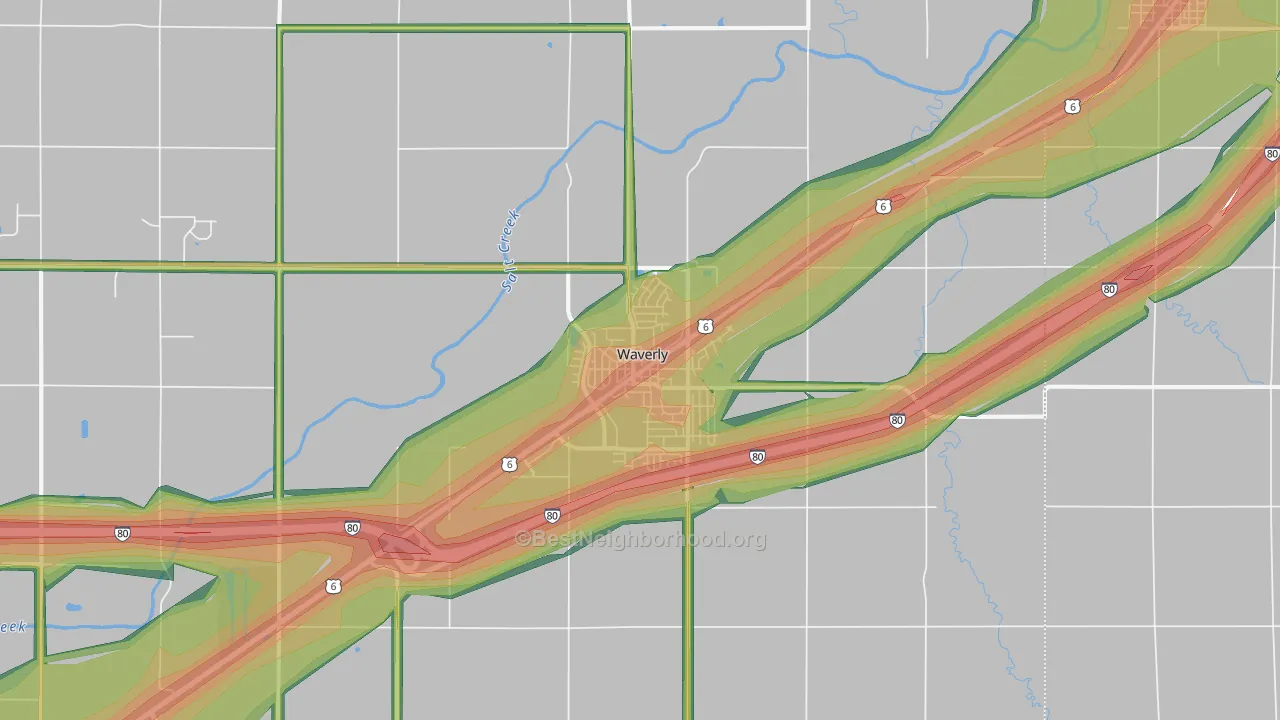 68462, NE Map of Noise Levels in 68462