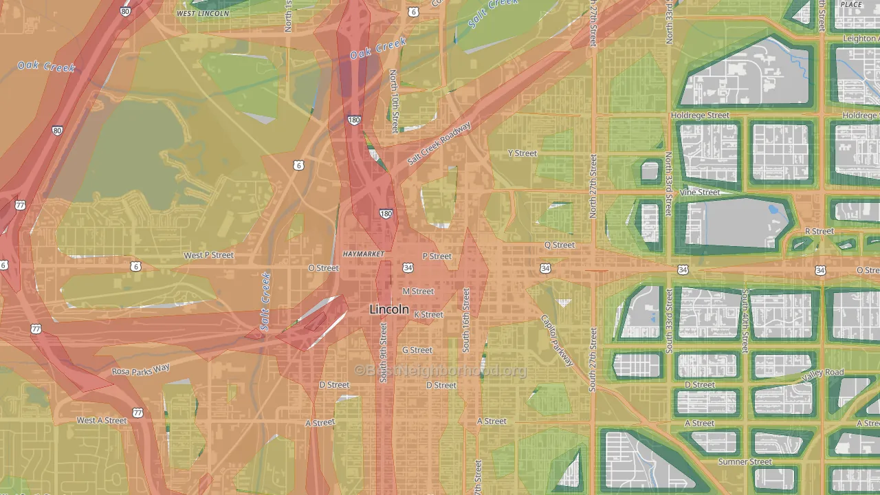 68508, NE Map of Noise Levels in 68508