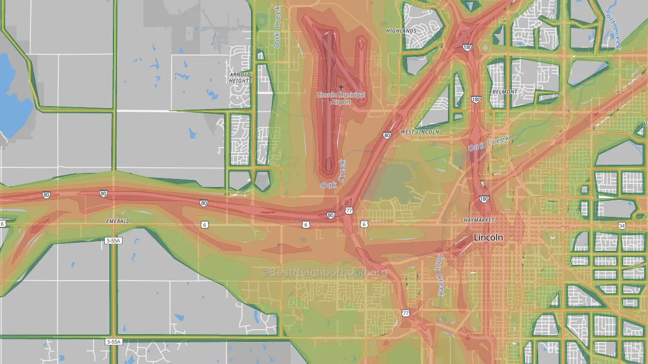 68528, NE Map of Noise Levels in 68528