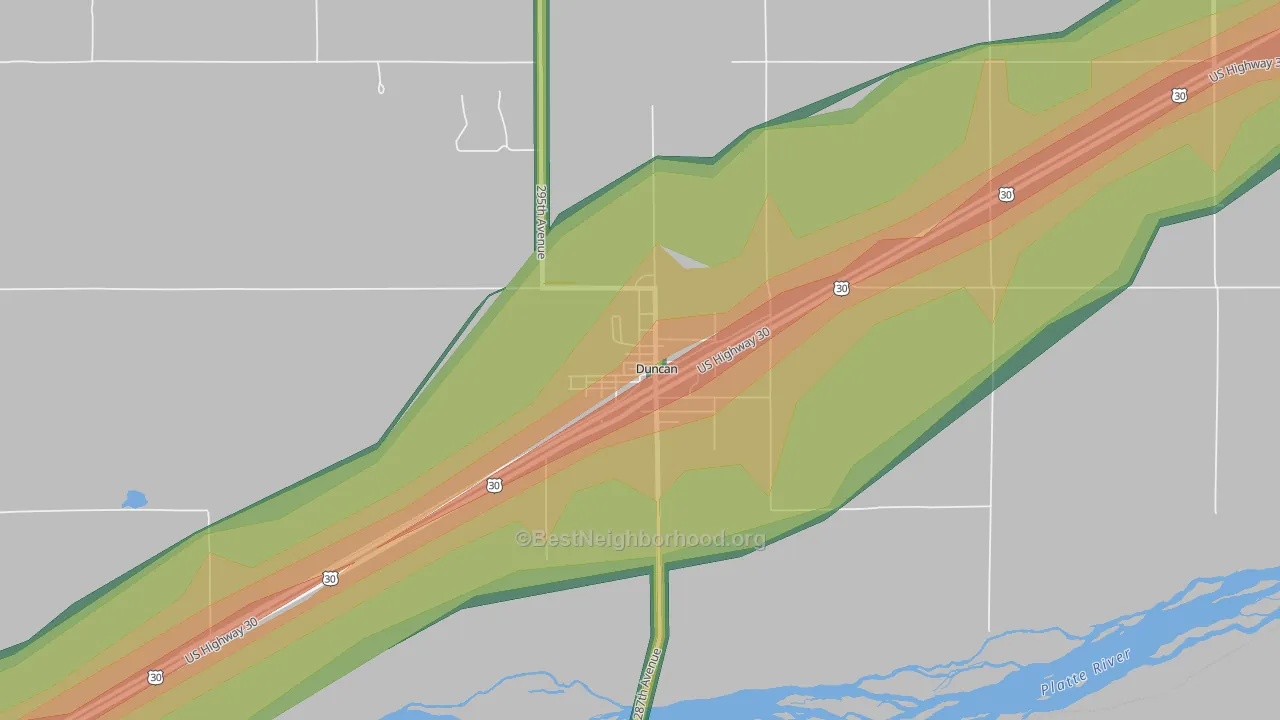 68634, NE Map of Noise Levels in 68634