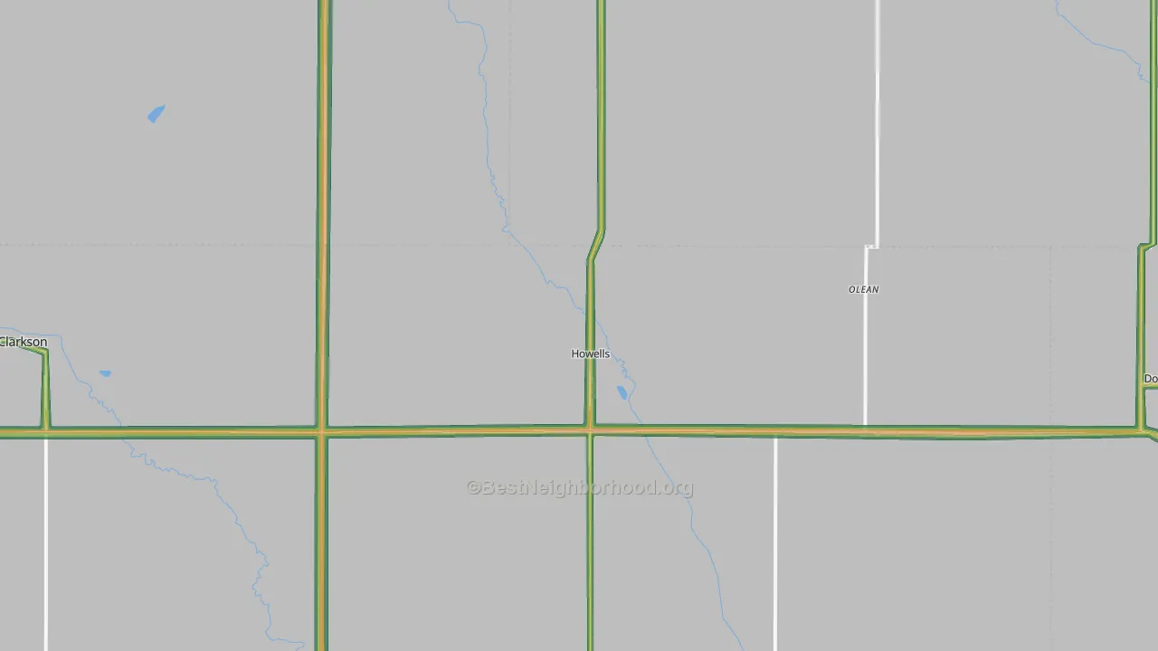 68641, NE Map of Noise Levels in 68641