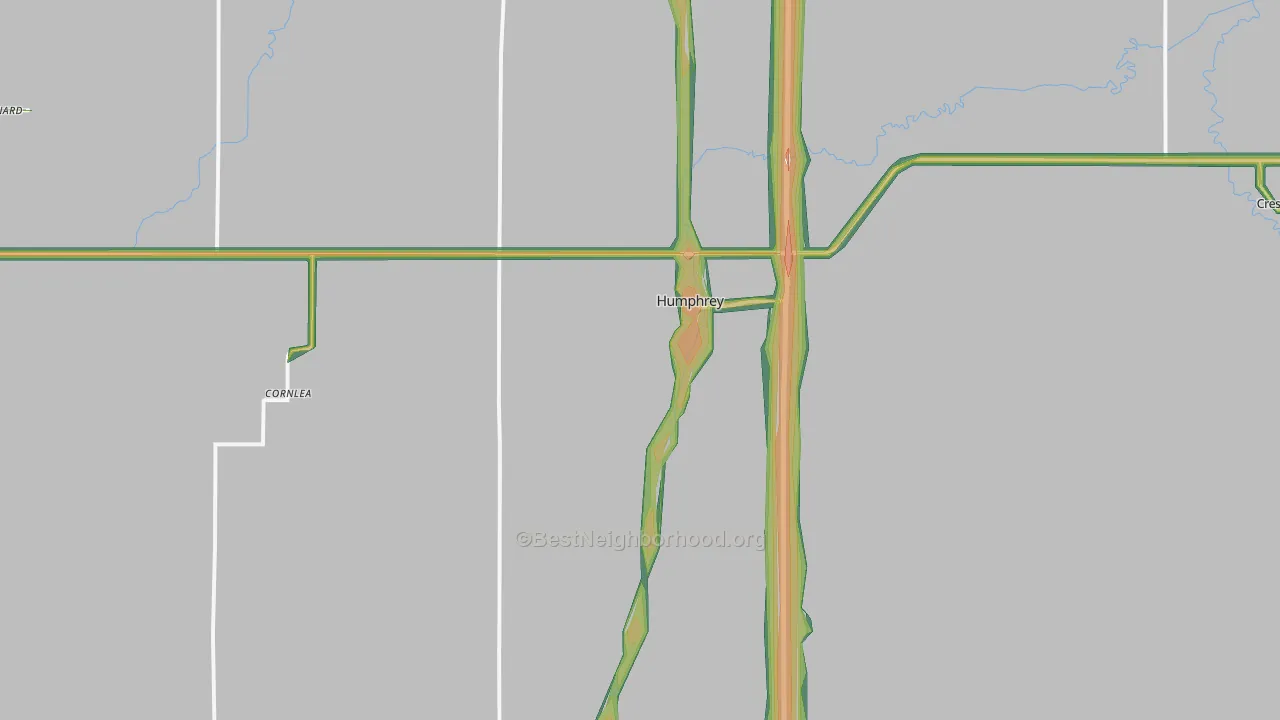 68642, NE Map of Noise Levels in 68642