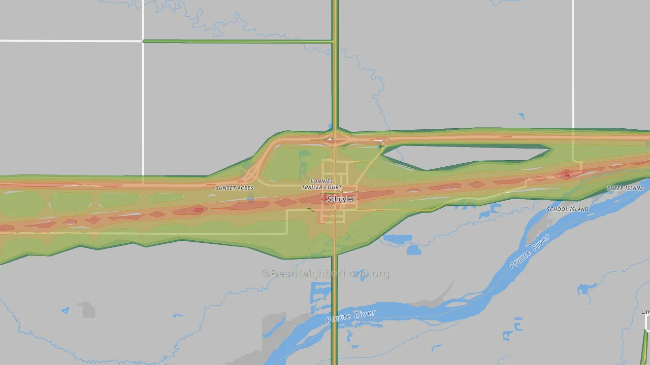 68661, NE Map of Noise Levels in 68661