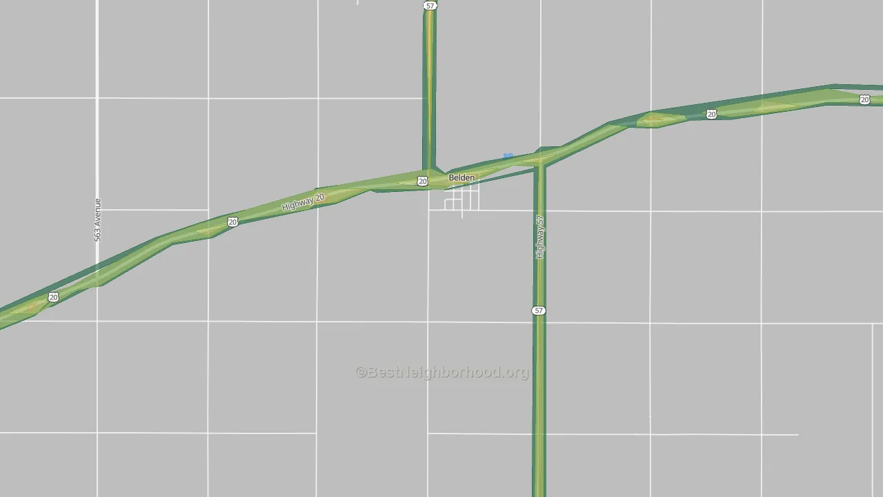 68717, NE Map of Noise Levels in 68717