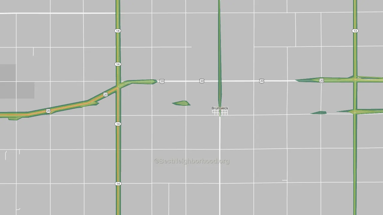 68720, NE Map of Noise Levels in 68720