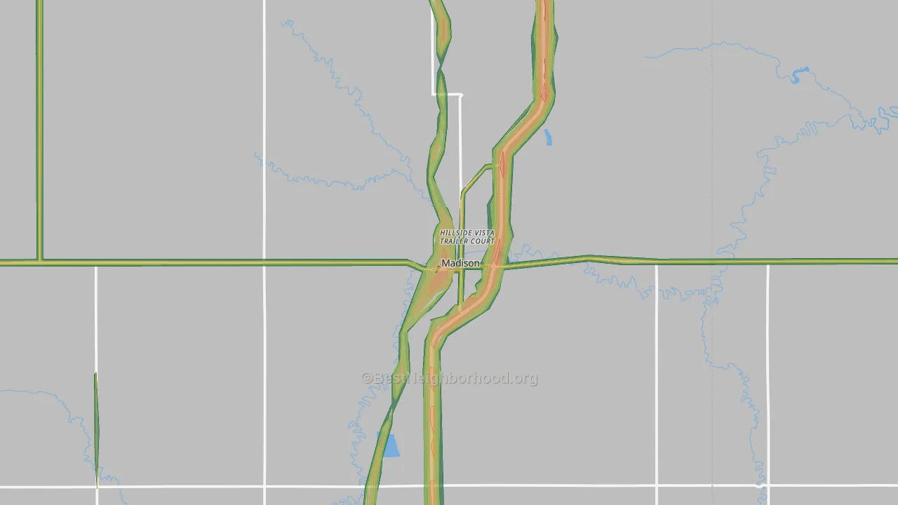 68748, NE Map of Noise Levels in 68748
