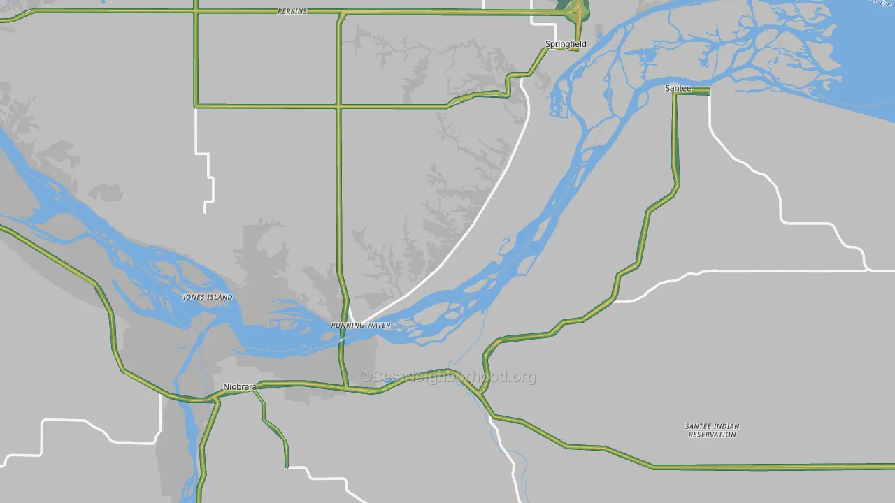68760, NE Map of Noise Levels in 68760