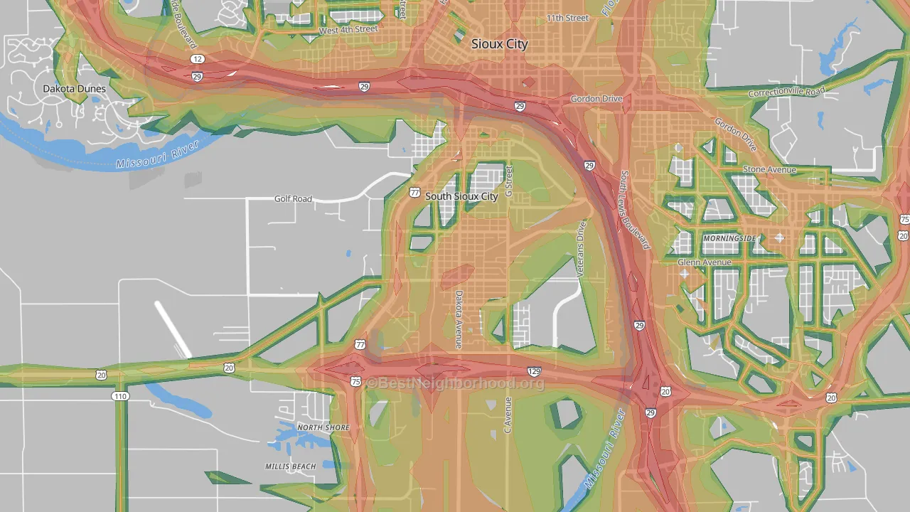 68776, NE Map of Noise Levels in 68776
