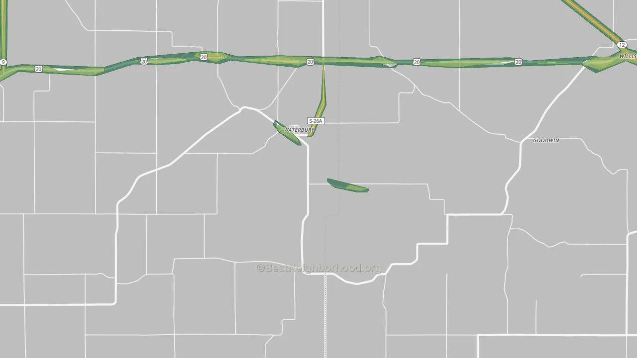 68785, NE Map of Noise Levels in 68785