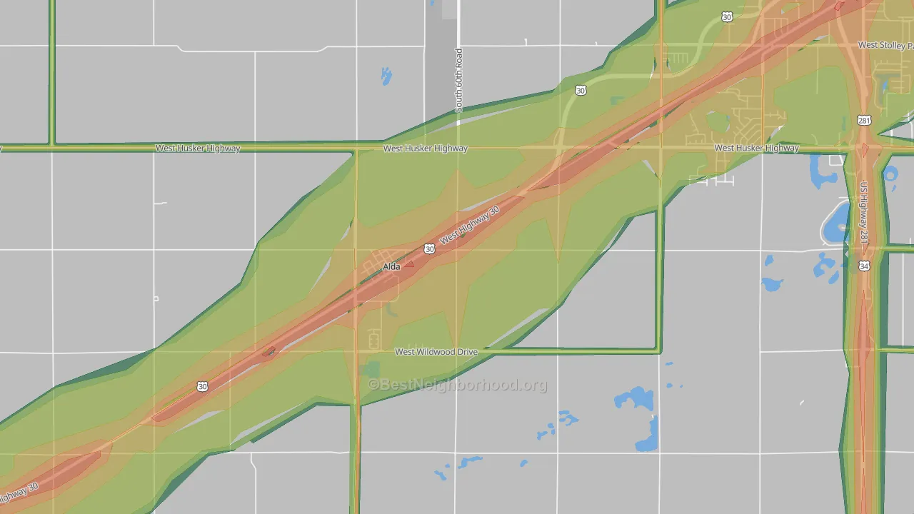 68810, NE Map of Noise Levels in 68810
