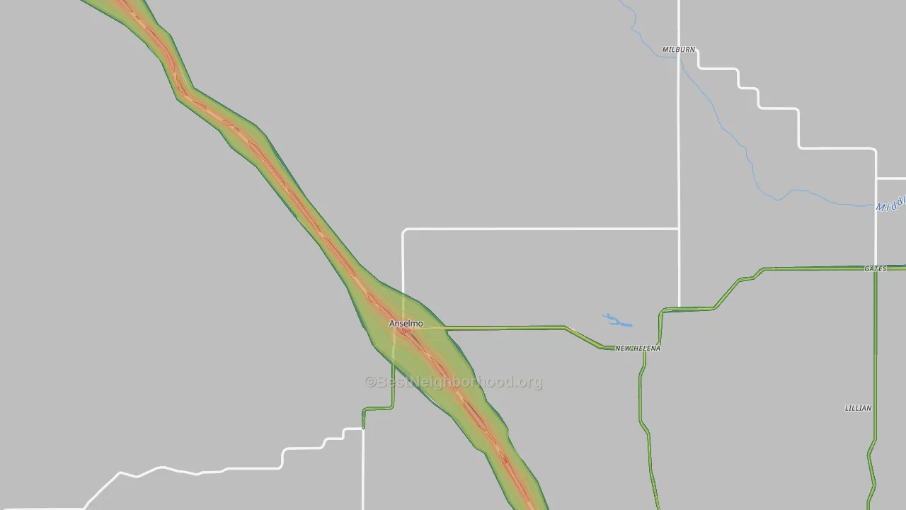 68813, NE Map of Noise Levels in 68813