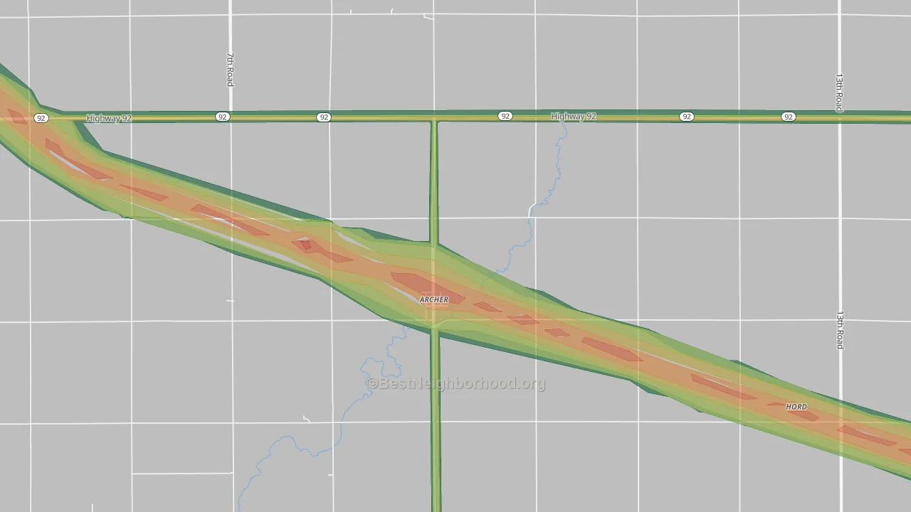 68816, NE Map of Noise Levels in 68816