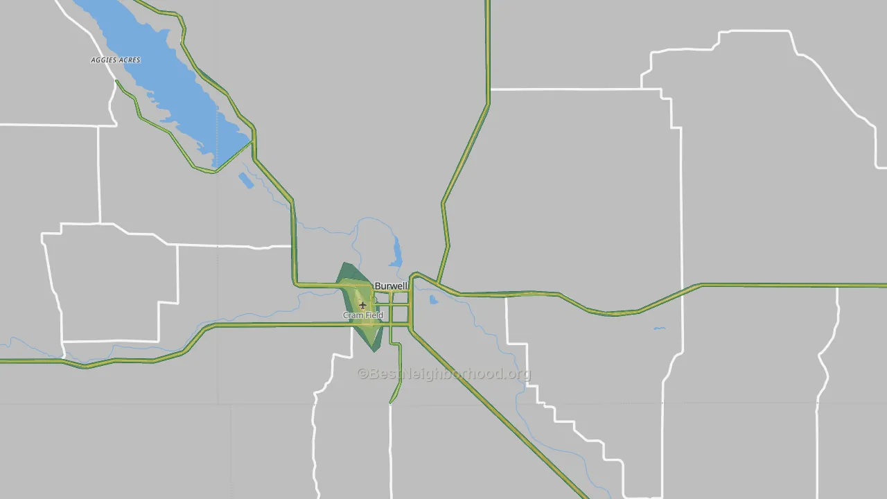 68823, NE Map of Noise Levels in 68823