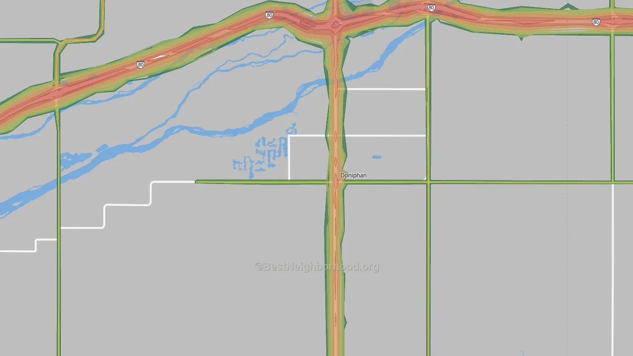 68832, NE Map of Noise Levels in 68832