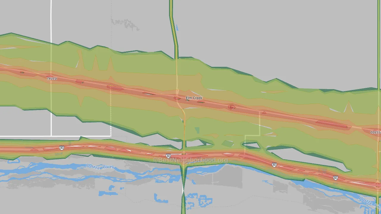 68836, NE Map of Noise Levels in 68836