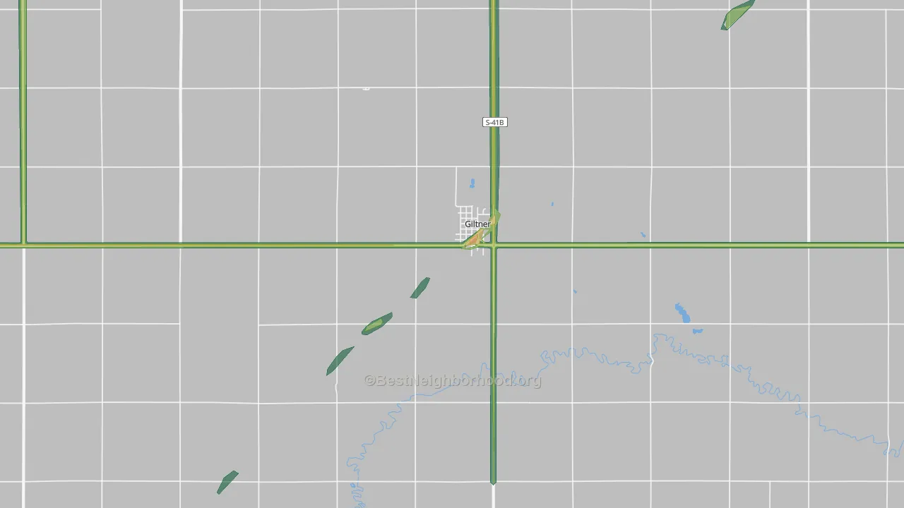 68841, NE Map of Noise Levels in 68841