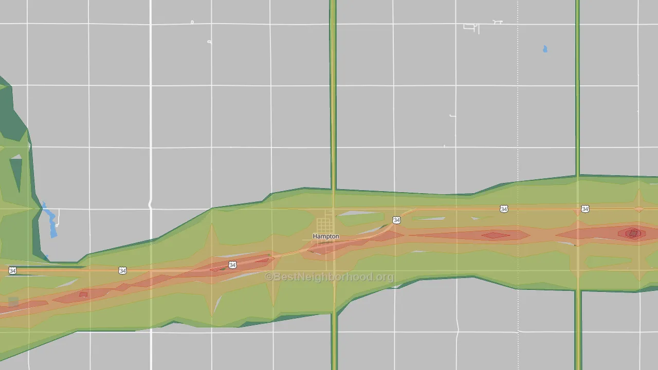 68843, NE Map of Noise Levels in 68843