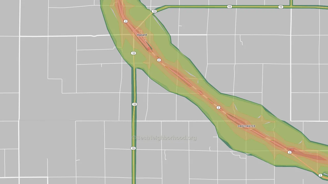 68844, NE Map of Noise Levels in 68844