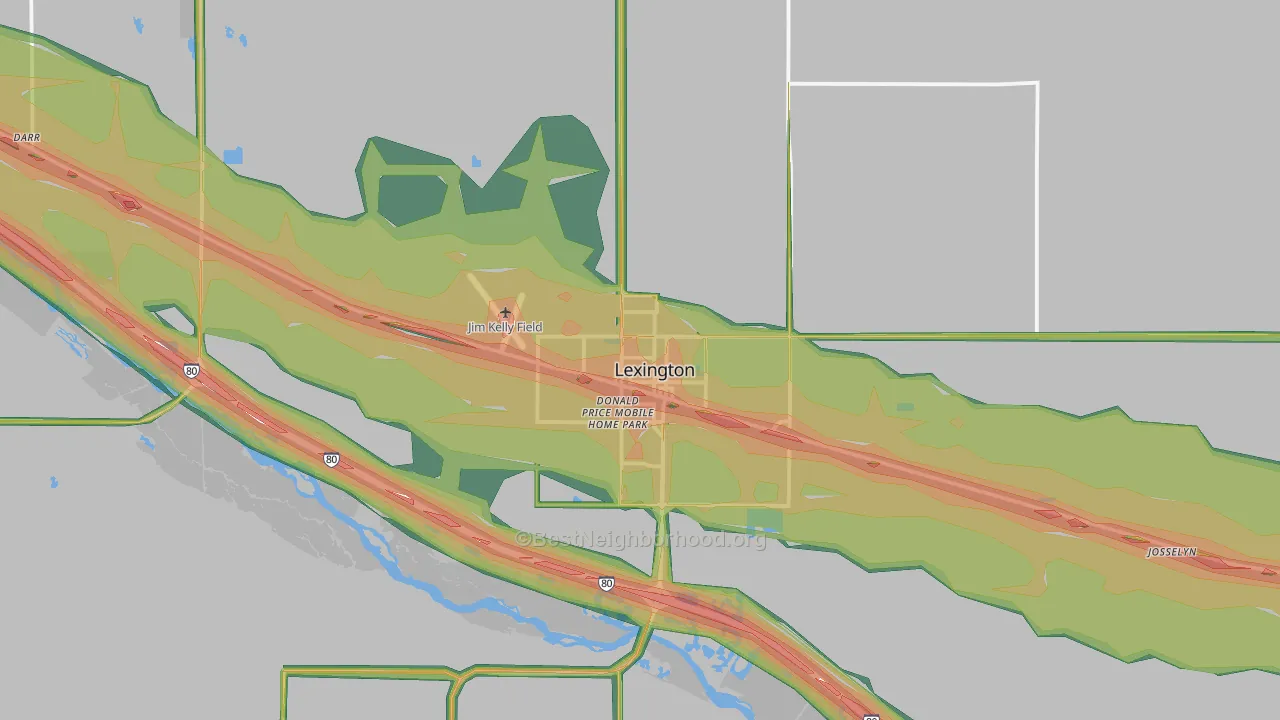 68850, NE Map of Noise Levels in 68850