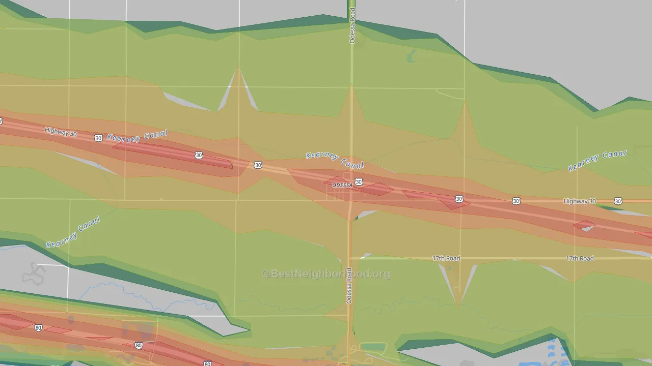 68861, NE Map of Noise Levels in 68861